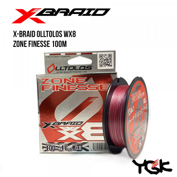 Шнур плетеный YGK X-Braid Olltolos WX8 Zone Finesse 100m