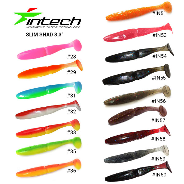 Приманка Intech Slim Shad 3,3"(7 шт)