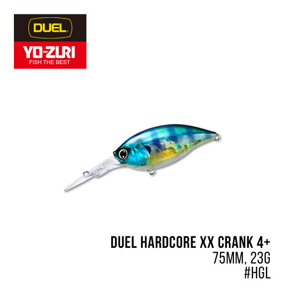 Воблер Duel Hardcore XX Crank 4+ (75mm, 23g,)