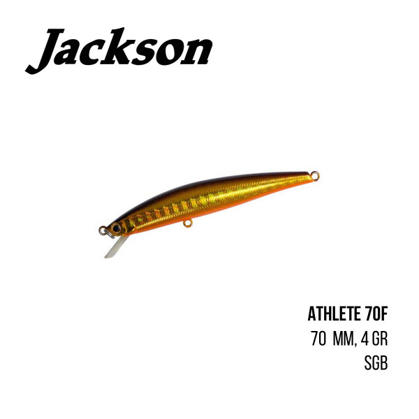 На фото Воблер Jackson Athlete 70F (70mm, 4g)