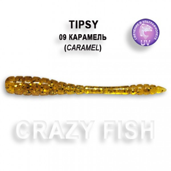 Приманка Crazy Fish  Tipsy 09 (caramel) 8 шт