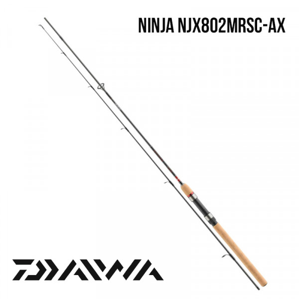На фото Удилище Daiwa Ninja NJX802MRSC-AX 2.4m 15-50gr