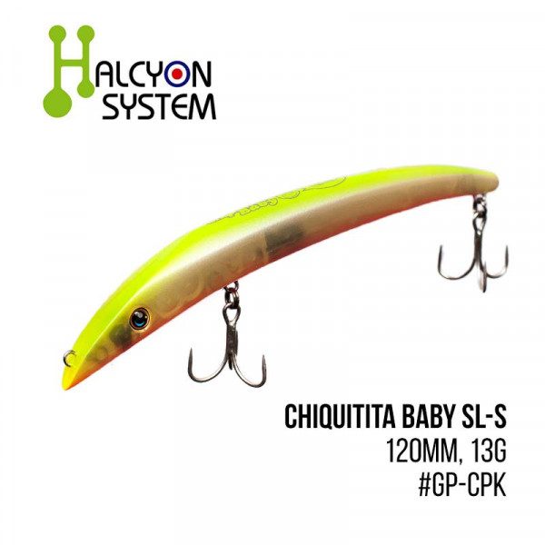 Воблер Halcyon System Chiquitita Baby SL-S (120mm, 13g)