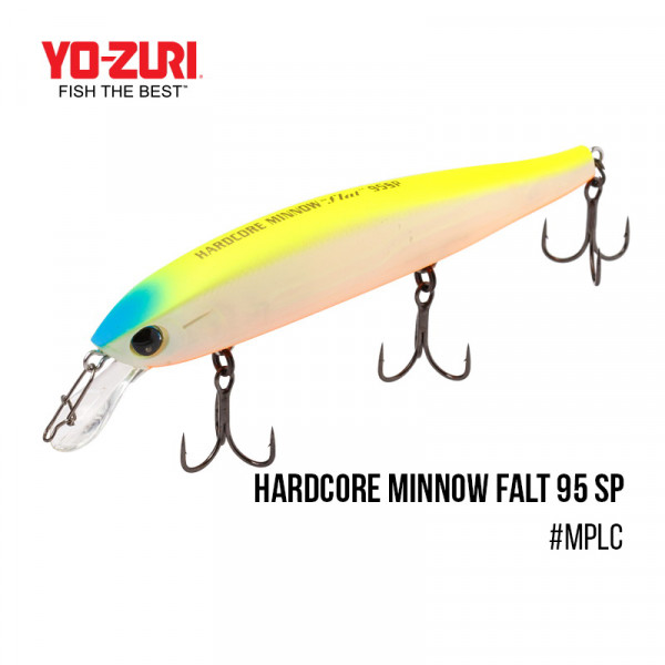 Воблер Yo-Zuri Hardcore Minnow Flat 95SP (95mm, 12 gr, 1 m)