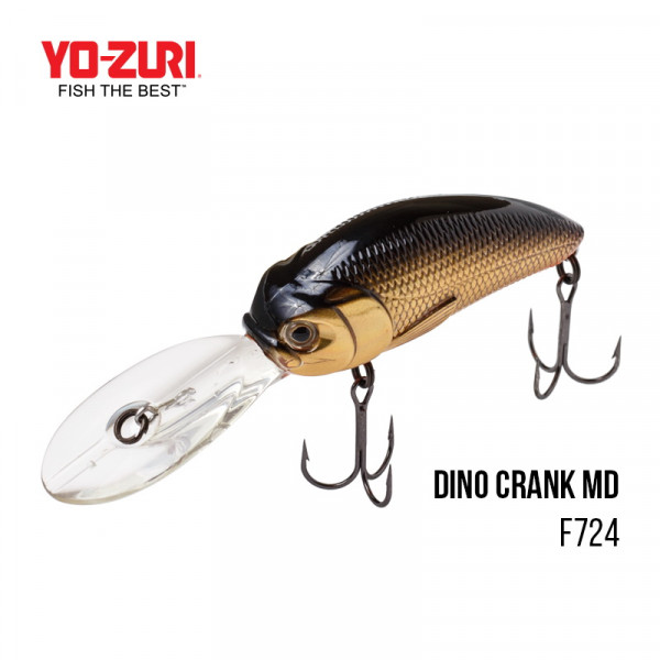 На фото Воблер Yo-Zuri Dino Crank MD 55F (55 mm, 12 gr, 2.5 m)