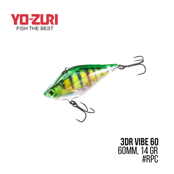 На фото Воблер Yo-Zuri 3DR Vibe 60 (60mm, 14 gr)