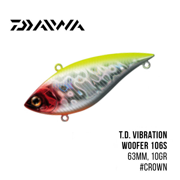 Воблер Daiwa T.D. Vibration Woofer 106S (63мм, 10гр)