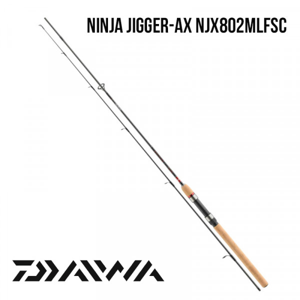 На фото Удилище Daiwa Ninja Jigger-AX NJX802MLFSC 2.4m 7-28gr