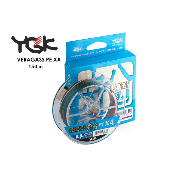 Шнур плетений YGK Veragass PE x4 150m