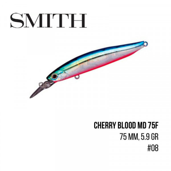 Воблер Smith Cherry Blood MD 75F (75mm, 5,9g)