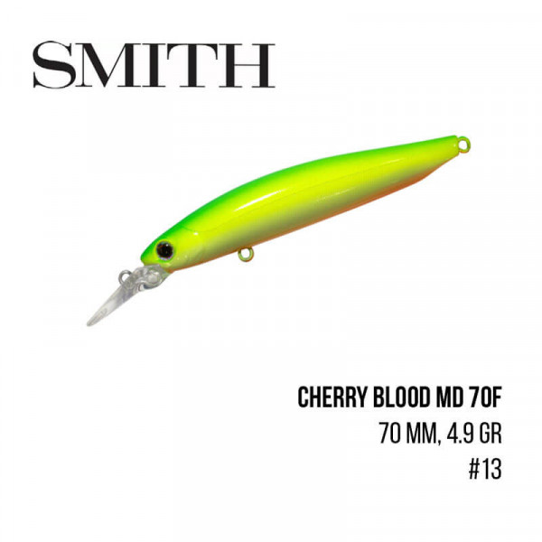 Воблер Smith Cherry Blood MD 70F (70mm, 4,9g)