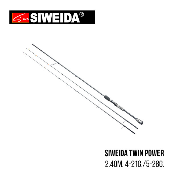 На фото Удилище Siweida Twin power 2.40m. 4-21g./5-28g.