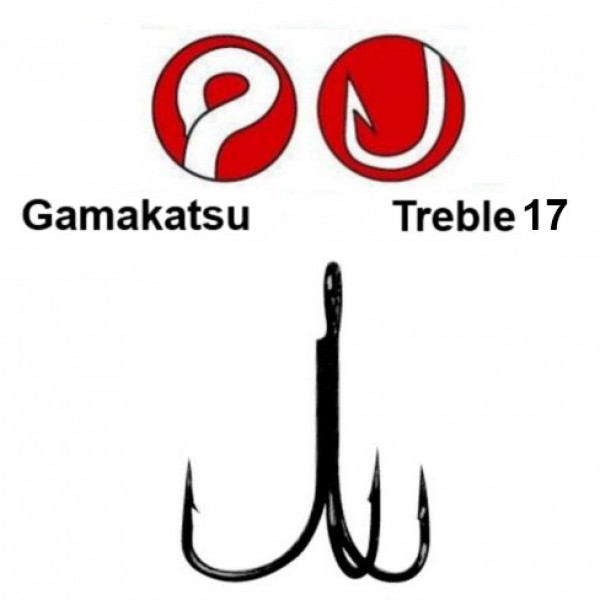 Крючки Gamakatsu тройные Treble 17 black nickel - 5 шт