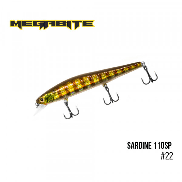 Воблер Megabite  Sardine 110SP (110 mm, 13.7 g, 1.2 m)